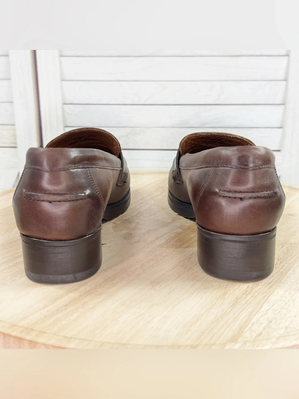 Frye Melissa Lug Sole Leather Loafer Shoes Brown Women’s 9 Preppy Academia